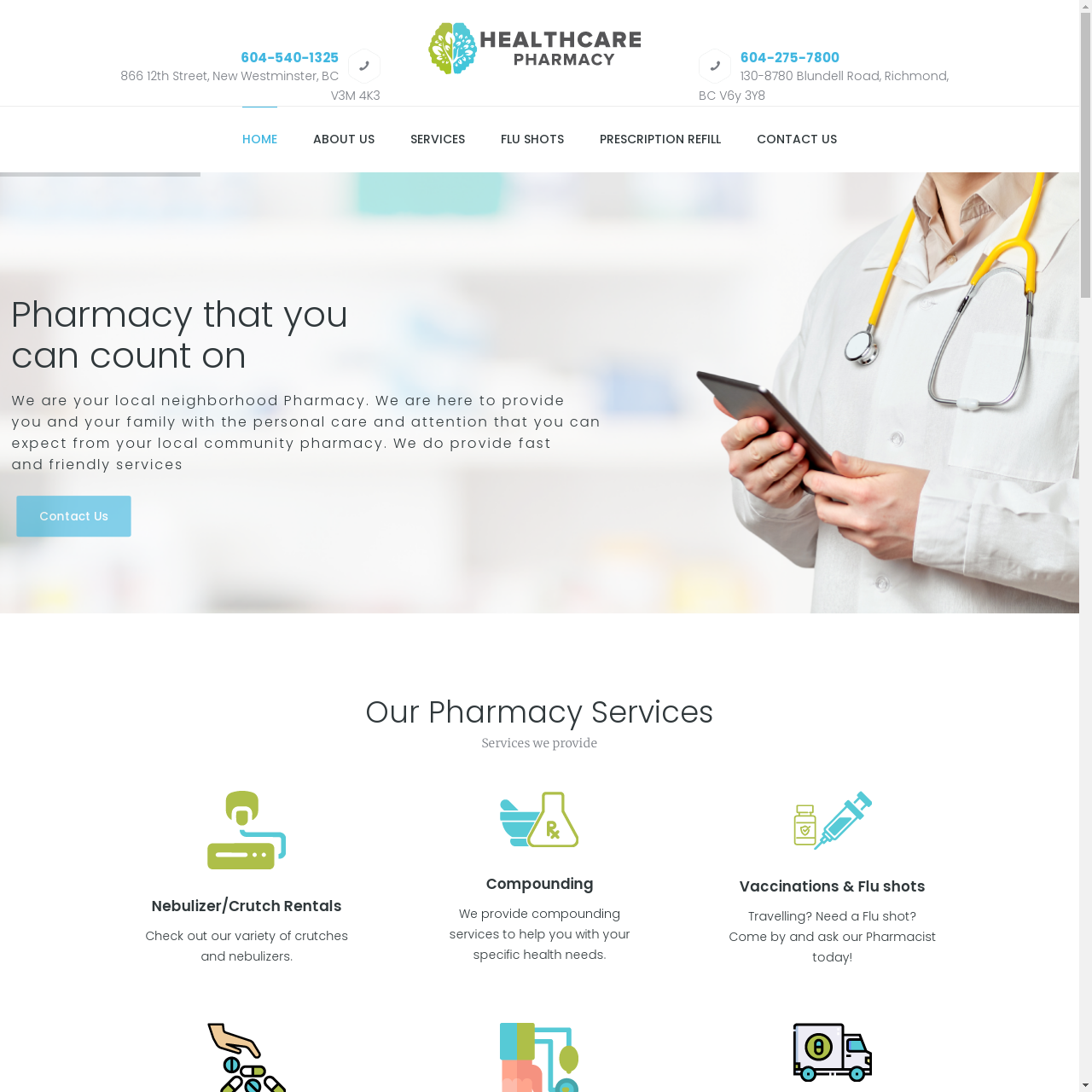 Healthcare Pharmacy – Web Design