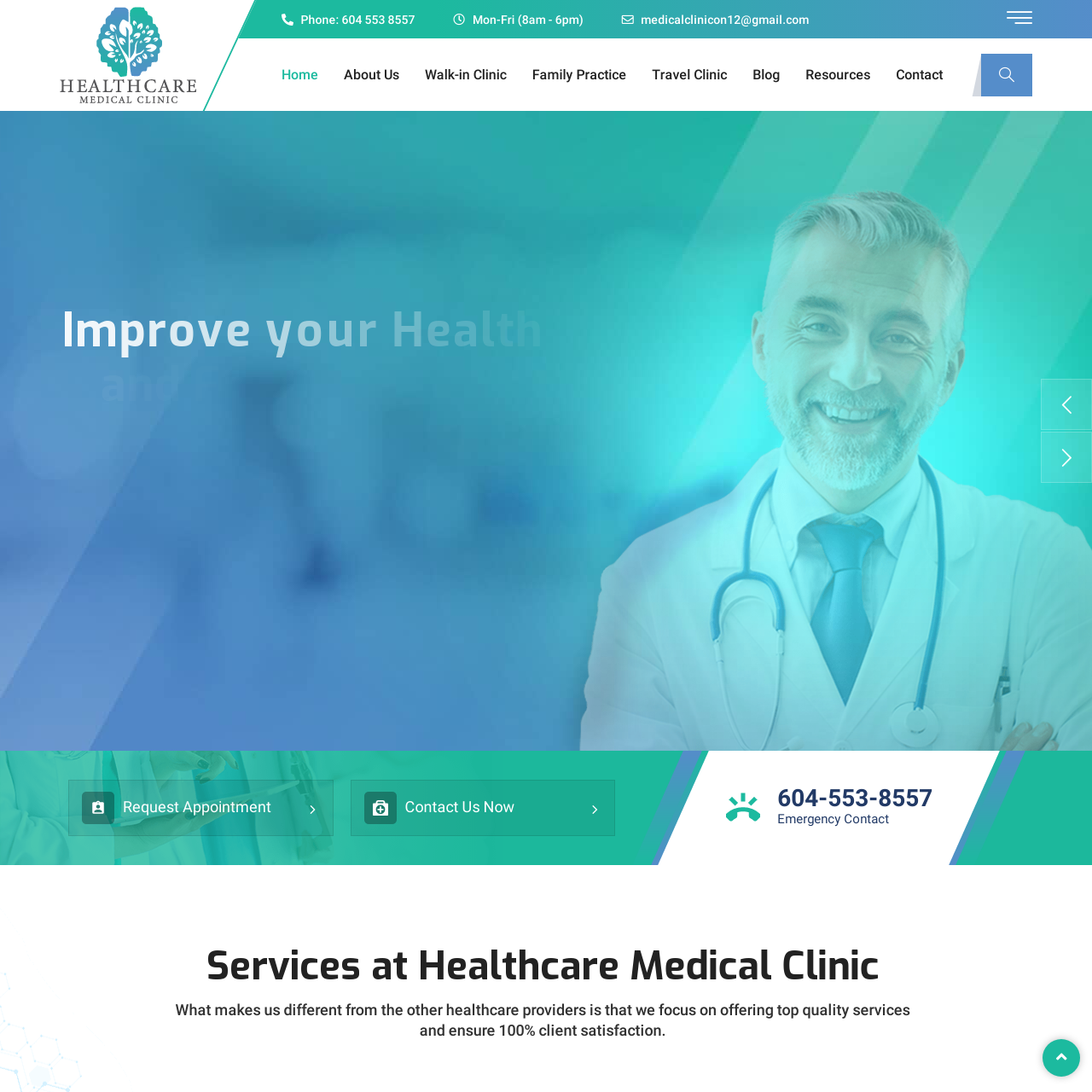HealthCare Medical Clinic – Web Design